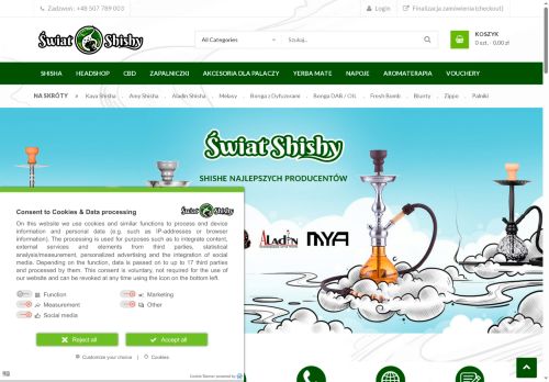 SKLEP ORIENTALNY ŚWIAT SHISHY ALICJA FARAT